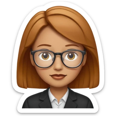 teacher emoji caramel hair light skin sticker