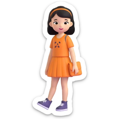 cute girl sticker