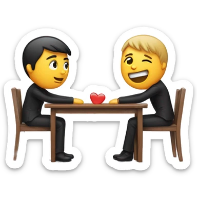 falling in love with a person for your desk neighbor, while living with another person sticker