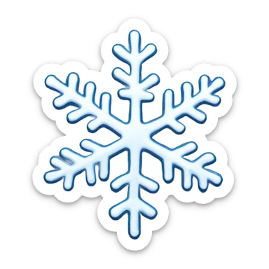 Melting snowflake sticker