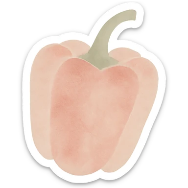 red capsicum, watercolor style, soft edges, no background sticker