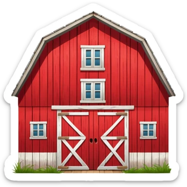red barn sticker