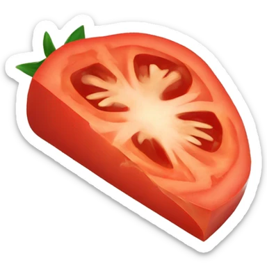 slice of tomato without stem sticker