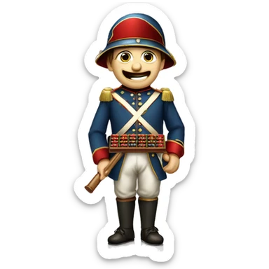 Crimean War soldier keeping abacus sticker