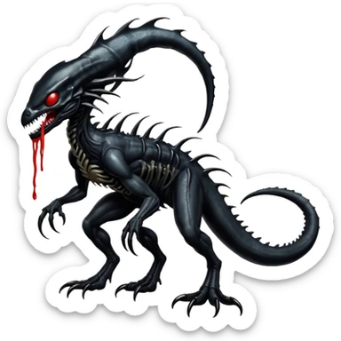  Venom-Salandit-Xenomorph-hybrid-fantasy-creature (full body) sticker