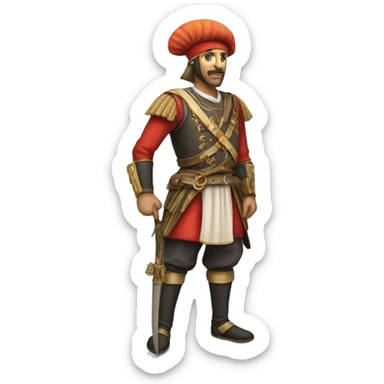 A full-length janissary sticker