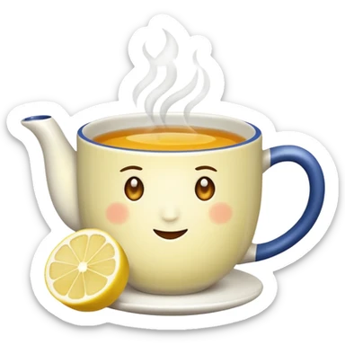 A cup of Tea with lemon sticker