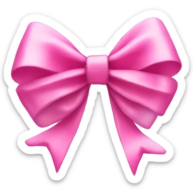 Pink Christmas bow sticker