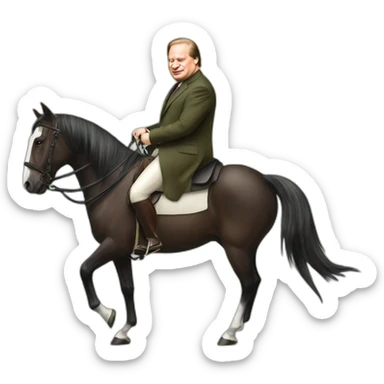 Nawaz sharif on horse sticker