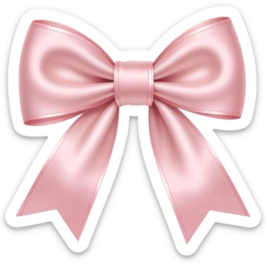 light pink bow on light pink bow sticker