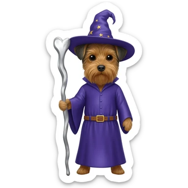 Dog wizard sticker