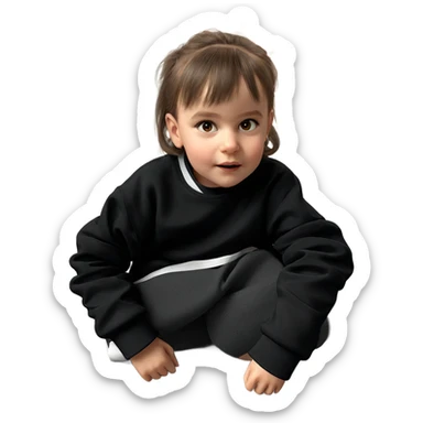 realistic portrait of girl sticker