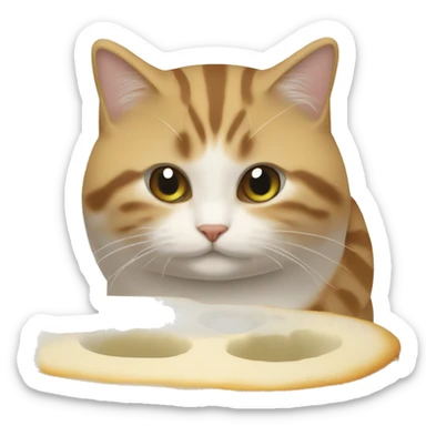 Chat qui mange un cailloux  sticker