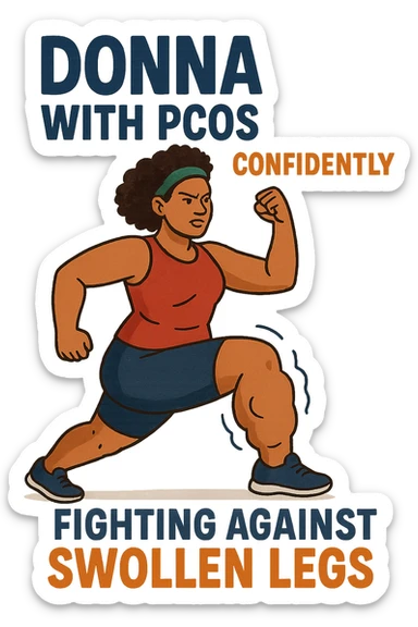 dONNA CON PCOS CHE COMBATTE LE SUE GAMBE GONFIE sticker