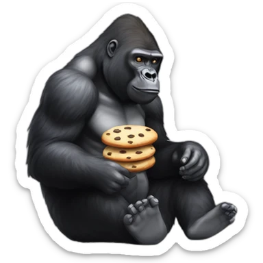 Gorilla tag gorilla with coockies sticker
