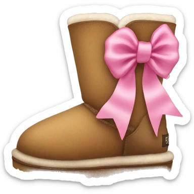 Uggs with a pink bow  sticker