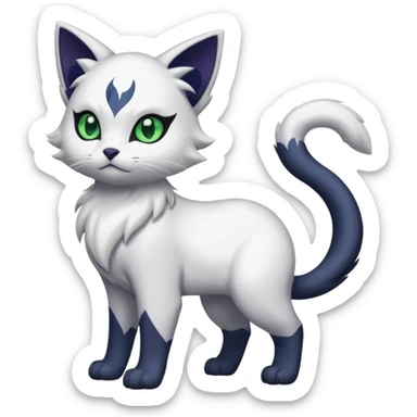 Delcatty-Absol-Sprigatito-fusion, full body sticker