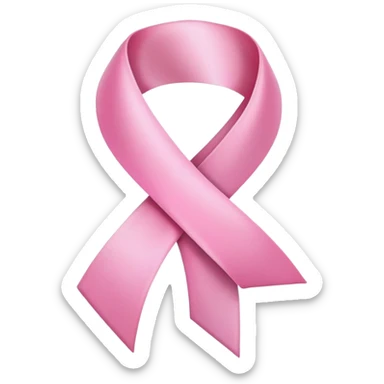 Pink cancer ribbon sticker