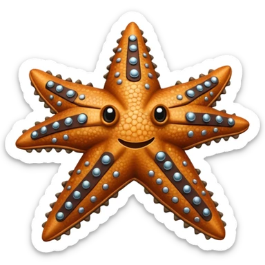 Starfish in leather wear sticker