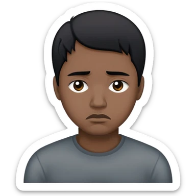 I’m sad because I miss my bro and I’m black with black hair sticker