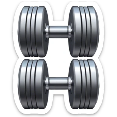 dumbells sticker