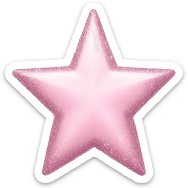 pale pink star sparkle sticker