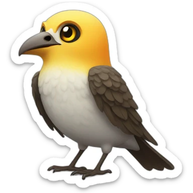 bird with a threatening aura sticker