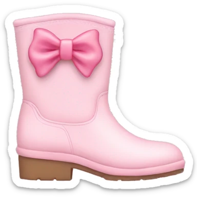 pastel pink boots with pink bow sticker