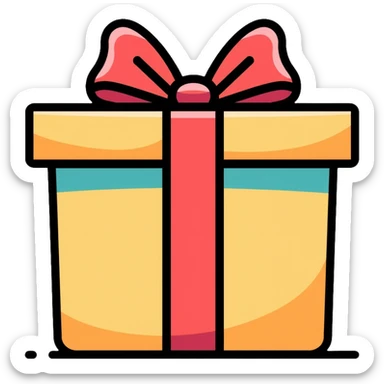 birthday present box sticker