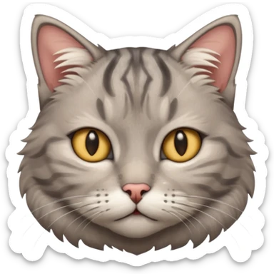 A cat with an unamused look sticker