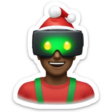 virtual reality headset christmas half body sticker
