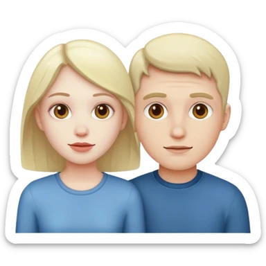 i want two person nicke eatche athore sticker