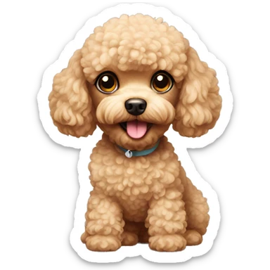 Toy poodle sticker