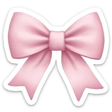 soft pink bow sticker