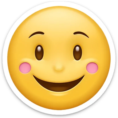 Create a hand drawn style Smile reaction emoji for a new social media app sticker