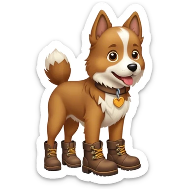 Perro con botas  sticker