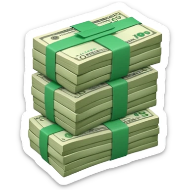 Bundles of banknotes sticker