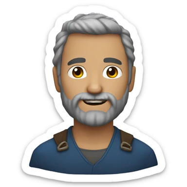 Un barbu chauve armé sticker