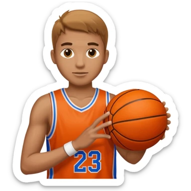 Giocatore basket con il pallone sticker