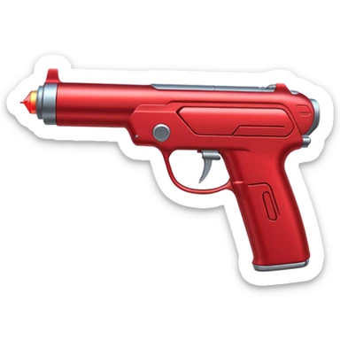 red laser gun sticker