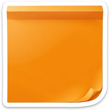 orange post-it note sticker