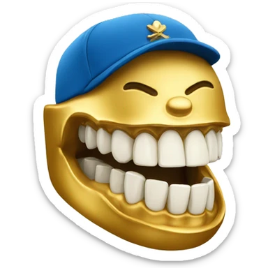 Gold Teeth And cap sticker