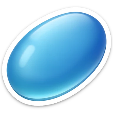 blue jellybean sticker