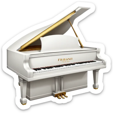 un piano recouvert d'un drap sticker