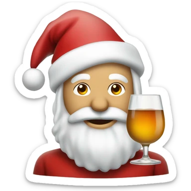Weihnachtsmann mit whiskeyflassche sticker