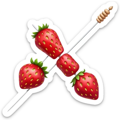 strawberry tanghulu sticker