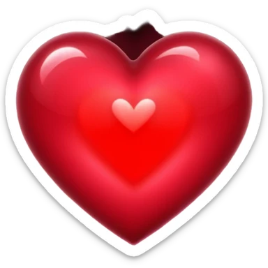 burgundy red heart shaped spell sticker