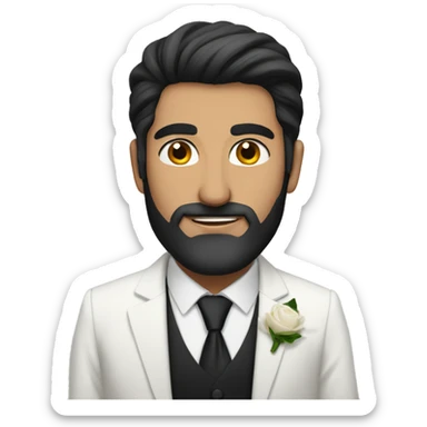 a turkish man and a dark hair man wedding sticker