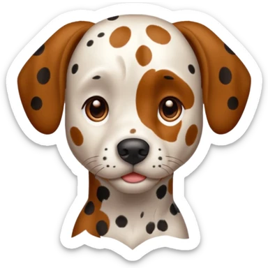 Brown Dalmatian  sticker