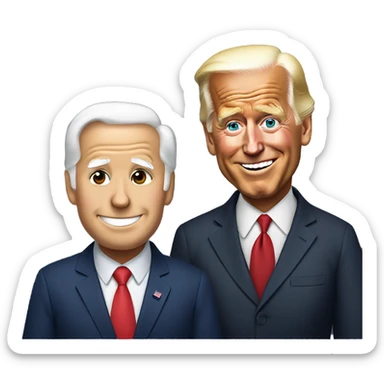 Donald Trump and Joe Biden sticker